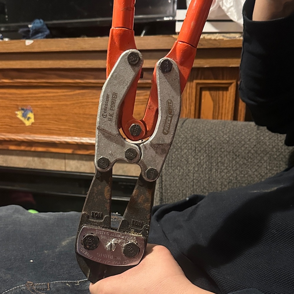 Heavy-Duty Bolt Cutter with Red Handles